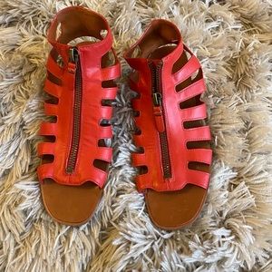 Zip up gladiator sandal